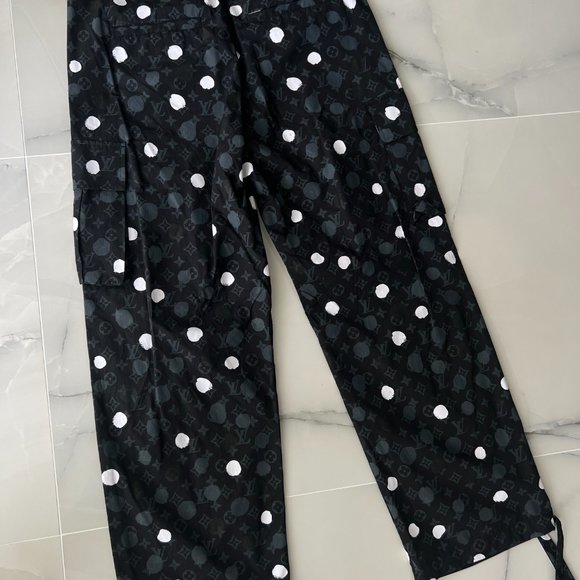LV x YK Monogram Painted Dots Cargo Pants - Picture 2 of 8